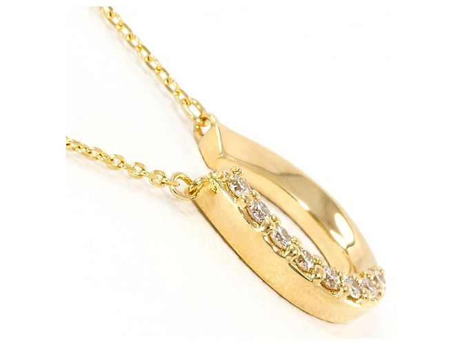 Autre Marque 18K Gelbgoldhalskette mit Diamant Golden - Ansicht 2