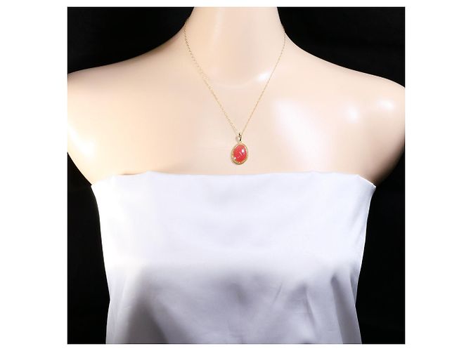 Autre Marque Collana in oro giallo 18K con cornalina D'oro - vista 5