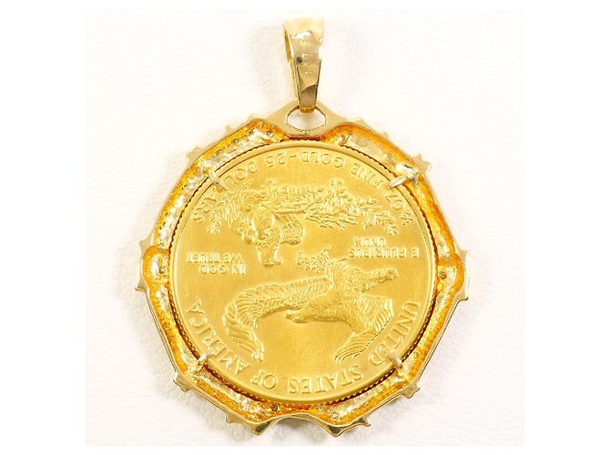 Autre Marque Pendente in oro giallo con diamante D'oro - vista 3
