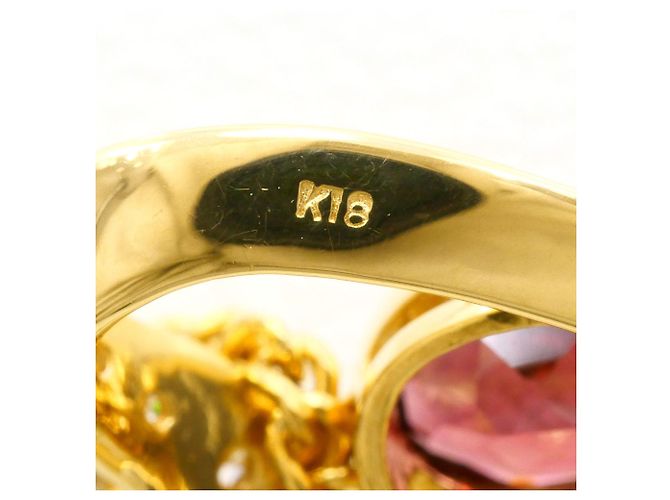 Autre Marque Collana in oro giallo 18K con granato e diamante Rosso D'oro - vista 6