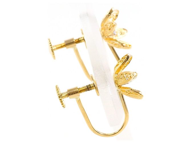 Autre Marque Orecchini a clip in oro giallo 18K e diamanti D'oro - vista 2
