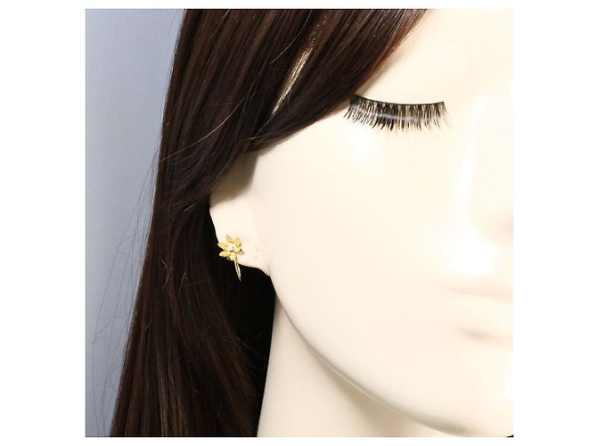 Autre Marque Orecchini a clip in oro giallo 18K e diamanti D'oro - vista 4