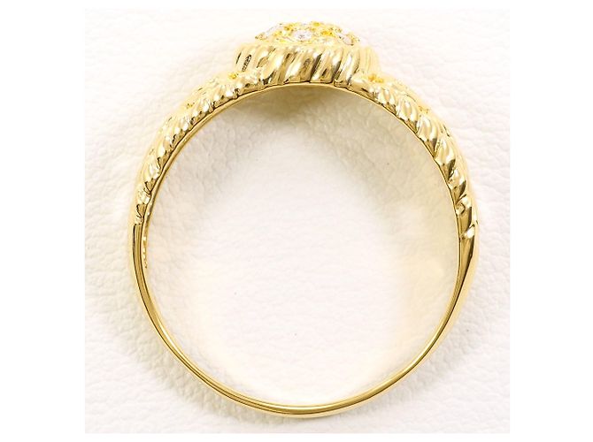 Autre Marque 18K Gelbgold-Ring mit Diamant Golden - Ansicht 3