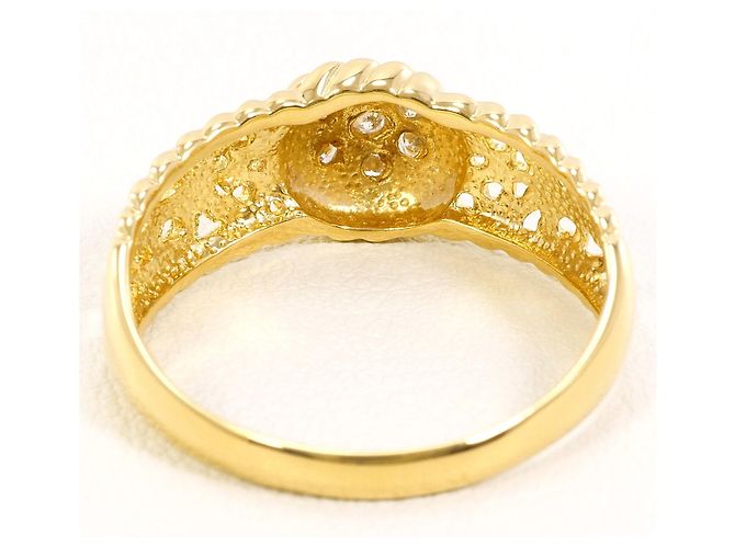 Autre Marque 18K Gelbgold-Ring mit Diamant Golden - Ansicht 4