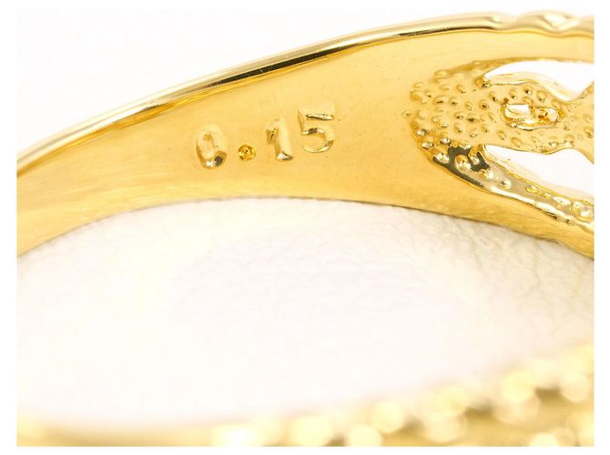 Autre Marque 18K Gelbgold-Ring mit Diamant Golden - Ansicht 6
