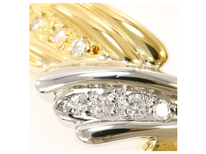 Autre Marque PT850 Platin- und Gelbgold-Diamantring Golden - Ansicht 2