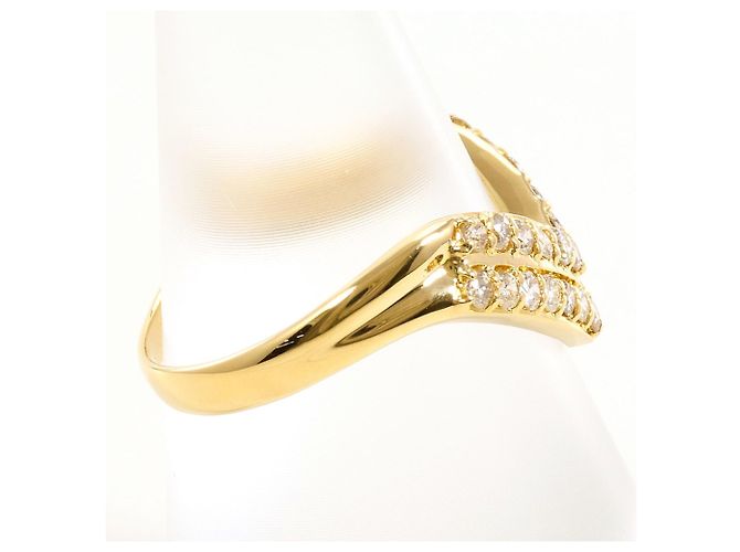 Autre Marque 18K Gelbgold-Ring mit Diamant Golden - Ansicht 3