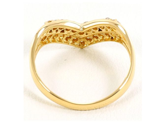 Autre Marque 18K Gelbgold-Ring mit Diamant Golden - Ansicht 4