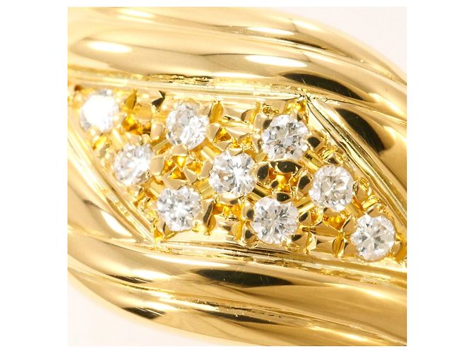 Autre Marque 18K Gelbgold-Ring mit Diamant Golden - Ansicht 2