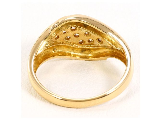 Autre Marque 18K Gelbgold-Ring mit Diamant Golden - Ansicht 4