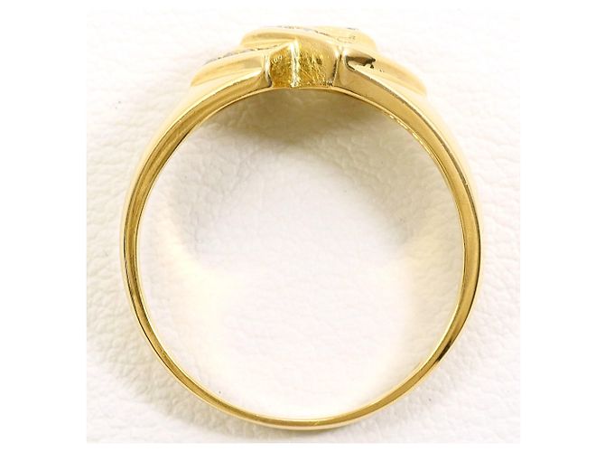 Autre Marque Anello a fascia in oro giallo 18K e diamanti D'oro - vista 3