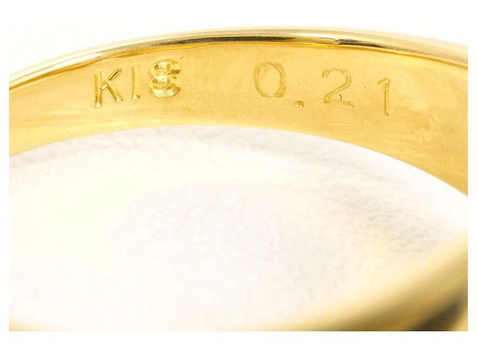 Autre Marque Anello a fascia in oro giallo 18K e diamanti D'oro - vista 5
