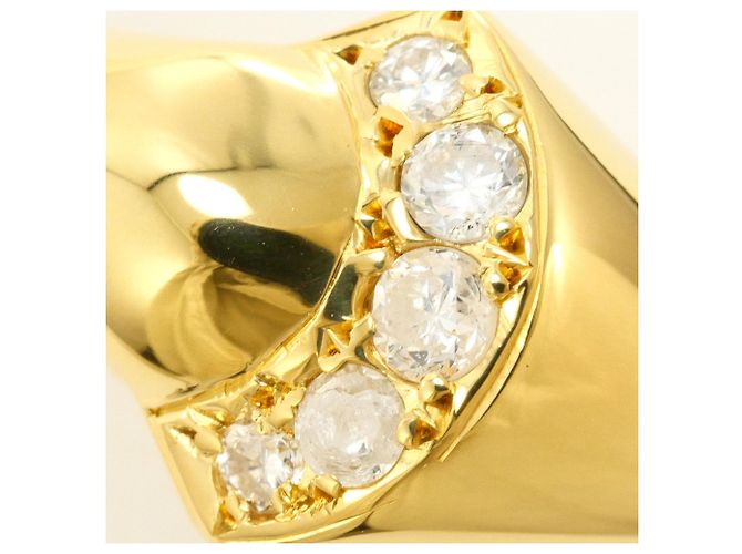 Autre Marque 18K Gelbgold-Ring mit Diamant Golden - Ansicht 2