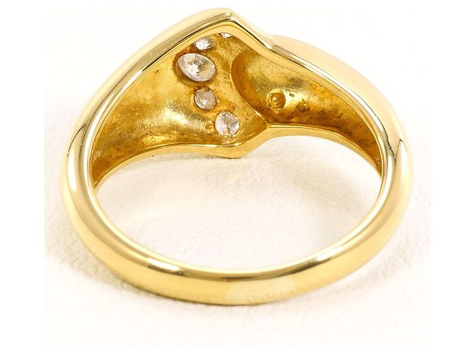 Autre Marque 18K Gelbgold-Ring mit Diamant Golden - Ansicht 4