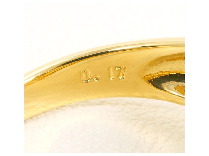 Autre Marque 18K Gelbgold-Ring mit Diamant Golden - Ansicht 6