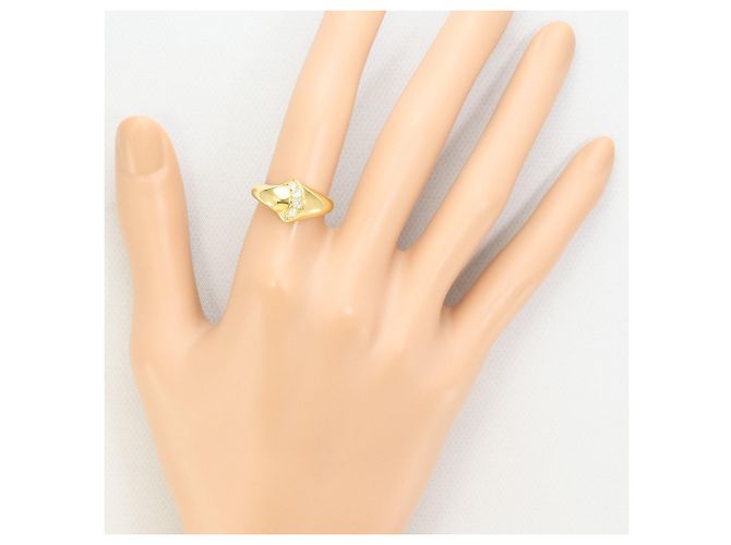 Autre Marque 18K Gelbgold-Ring mit Diamant Golden - Ansicht 7