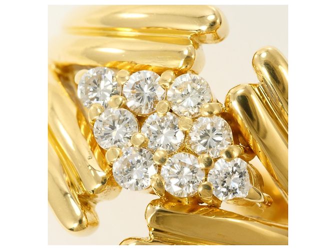 Autre Marque 18K Gelbgold-Ring mit Diamant Golden - Ansicht 2
