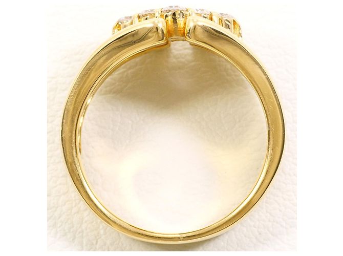 Autre Marque 18K Gelbgold-Ring mit Diamant Golden - Ansicht 3