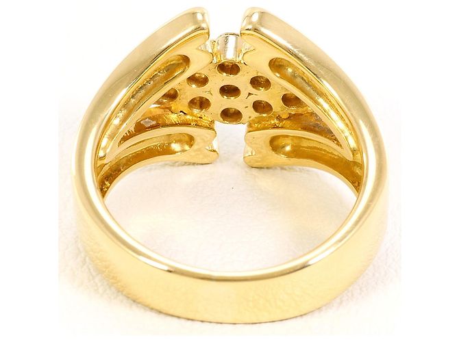 Autre Marque 18K Gelbgold-Ring mit Diamant Golden - Ansicht 4