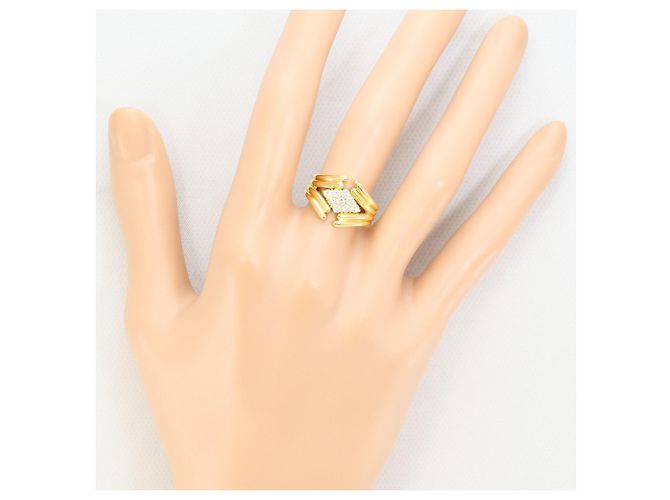 Autre Marque 18K Gelbgold-Ring mit Diamant Golden - Ansicht 7