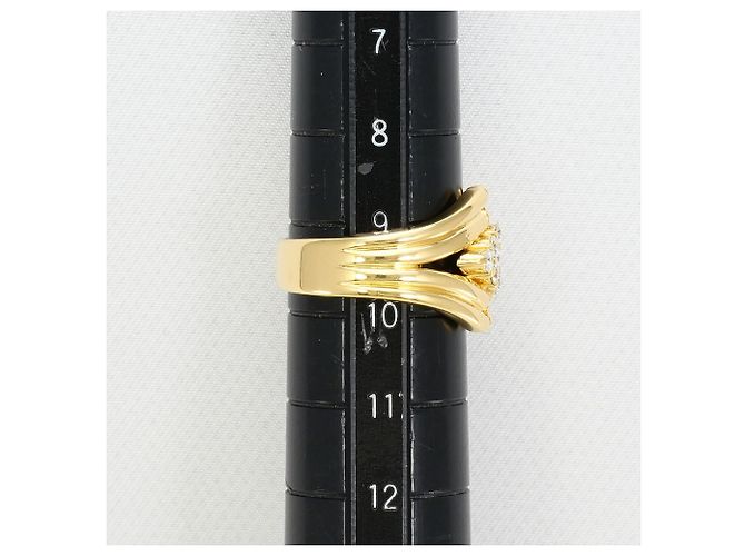 Autre Marque 18K Gelbgold-Ring mit Diamant Golden - Ansicht 8