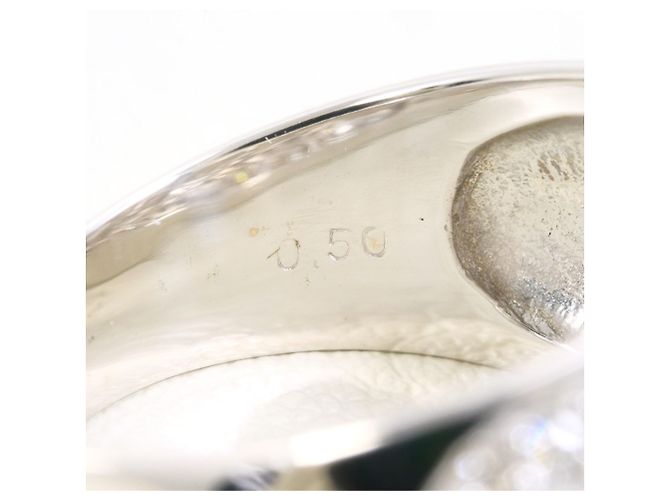 Autre Marque 18K Weißgold-Ring mit Diamant Golden - Ansicht 6