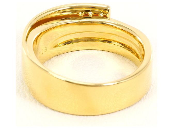 Autre Marque 18K Gelbgold-Ring mit Diamant Golden - Ansicht 4