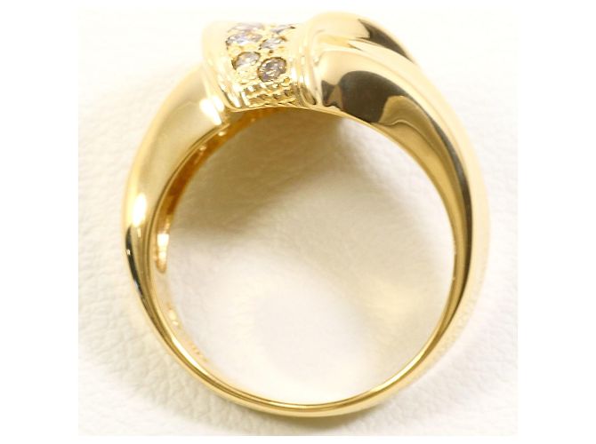 Autre Marque 18K Gelbgold-Ring mit braunem Diamanten Golden - Ansicht 3