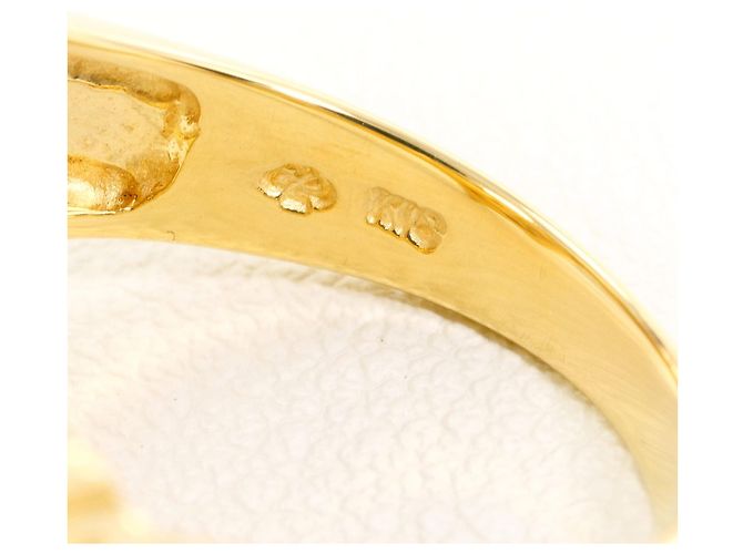 Autre Marque 18K Gelbgold-Ring mit braunem Diamanten Golden - Ansicht 5