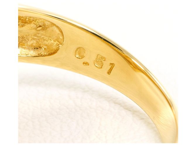 Autre Marque 18K Gelbgold-Ring mit braunem Diamanten Golden - Ansicht 6