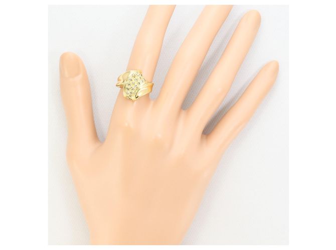 Autre Marque 18K Gelbgold-Ring mit braunem Diamanten Golden - Ansicht 7