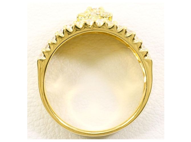 Autre Marque 18K Gelbgold-Ring mit Diamant Golden - Ansicht 3