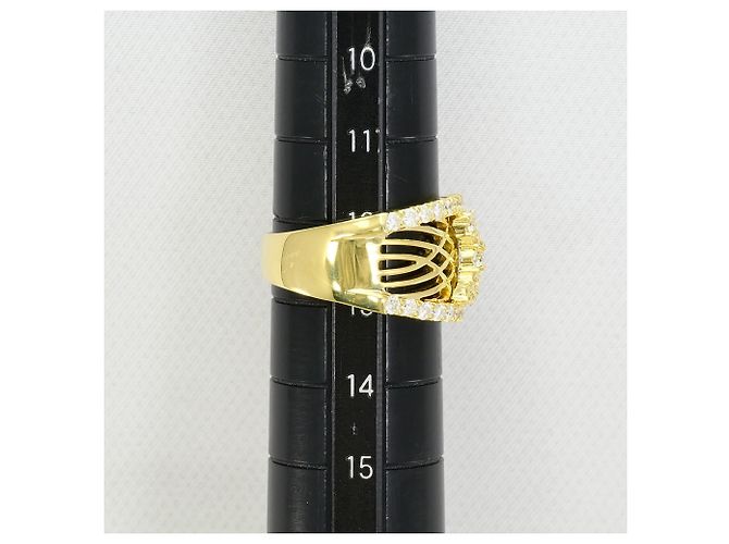 Autre Marque 18K Gelbgold-Ring mit Diamant Golden - Ansicht 8