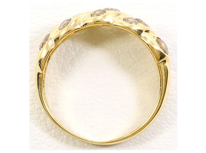 Autre Marque 18K Gelbgold-Ring mit braunem Diamanten Golden - Ansicht 3