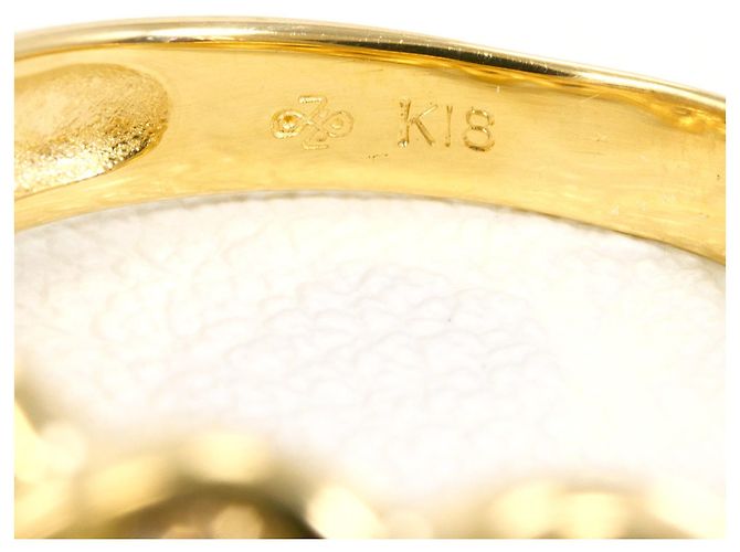Autre Marque 18K Gelbgold-Ring mit braunem Diamanten Golden - Ansicht 5