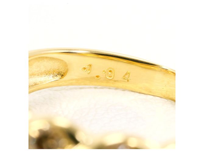 Autre Marque 18K Gelbgold-Ring mit braunem Diamanten Golden - Ansicht 6