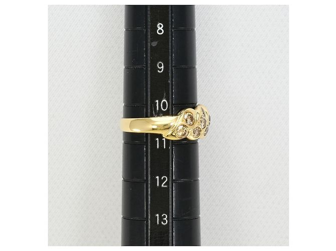 Autre Marque 18K Gelbgold-Ring mit braunem Diamanten Golden - Ansicht 8