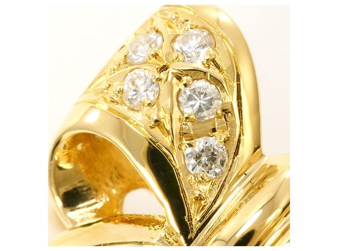 Autre Marque 18K Gelbgold-Ring mit Diamant - Ansicht 2