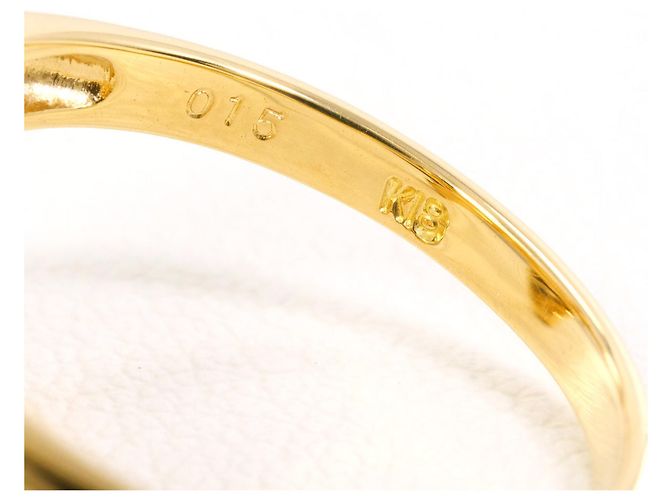 Autre Marque 18K Gelbgold-Ring mit Diamant - Ansicht 5