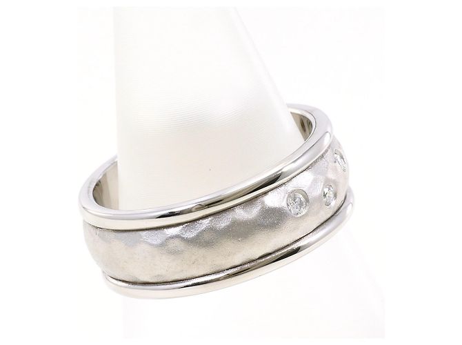 Autre Marque 18K Weißgold-Ring mit Diamant Golden - Ansicht 3