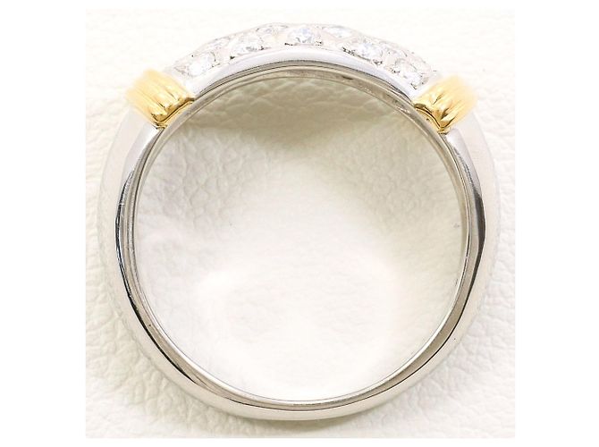 Autre Marque Diamantring aus PT900 Platin und 18K Gelbgold Golden - Ansicht 3