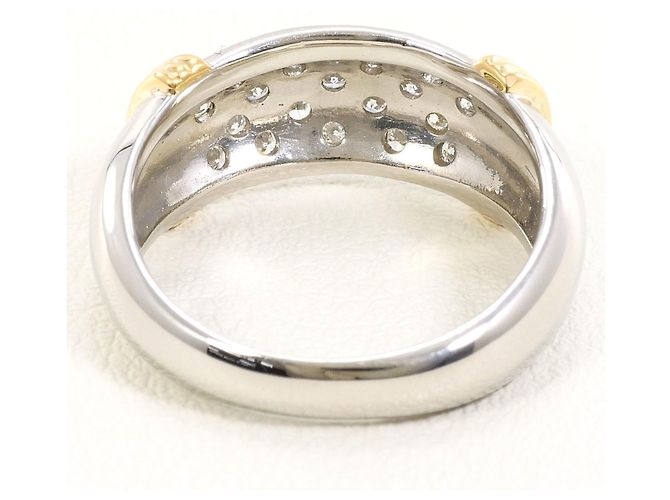 Autre Marque Diamantring aus PT900 Platin und 18K Gelbgold Golden - Ansicht 4