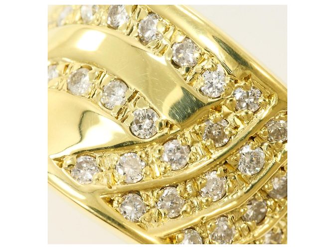 Autre Marque 18K Gelbgold-Ring mit Diamant Golden - Ansicht 2