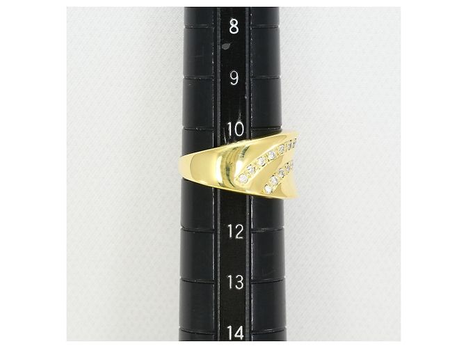 Autre Marque 18K Gelbgold-Ring mit Diamant Golden - Ansicht 8