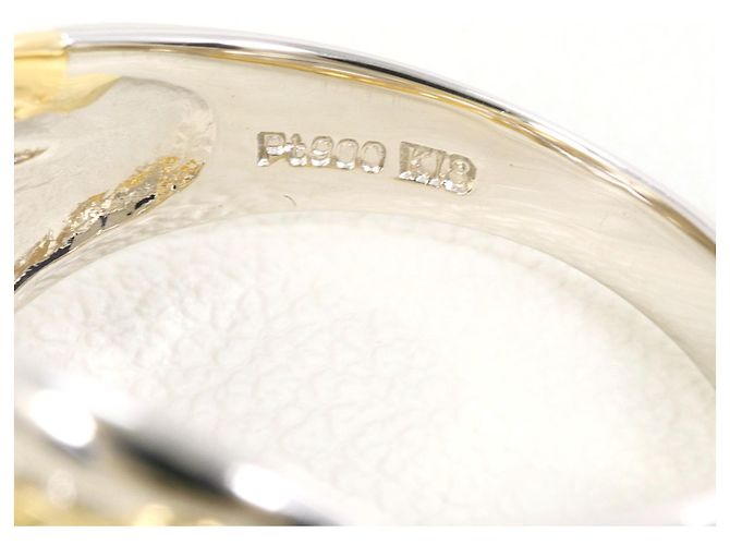Autre Marque PT900 Platin- und 18K Gelbgold Ring Golden - Ansicht 5