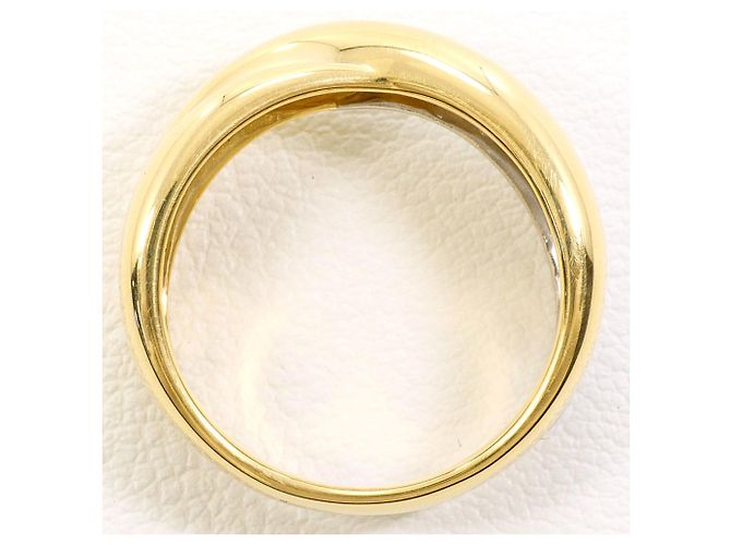 Autre Marque 18K Gelbgold- und Platin-Ring mit Diamant Golden - Ansicht 3