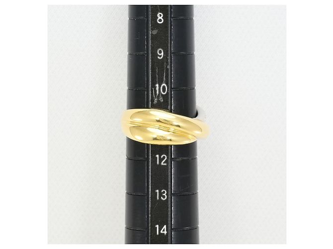 Autre Marque 18K Gelbgold- und Platin-Ring mit Diamant Golden - Ansicht 7