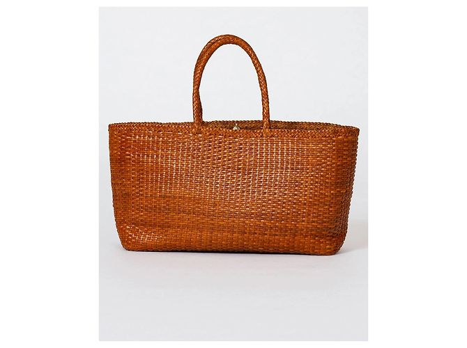 Autre Marque Dragon Diffusion Borsa Tote in Pelle Intrecciata Marrone - vista 2