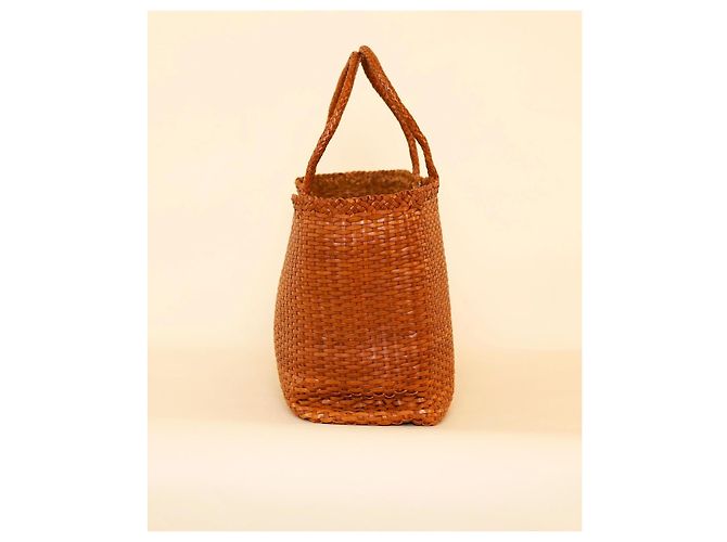 Autre Marque Dragon Diffusion Borsa Tote in Pelle Intrecciata Marrone - vista 4