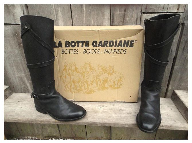 La Botte Gardiane Botas altas de cuero negro - vista 2